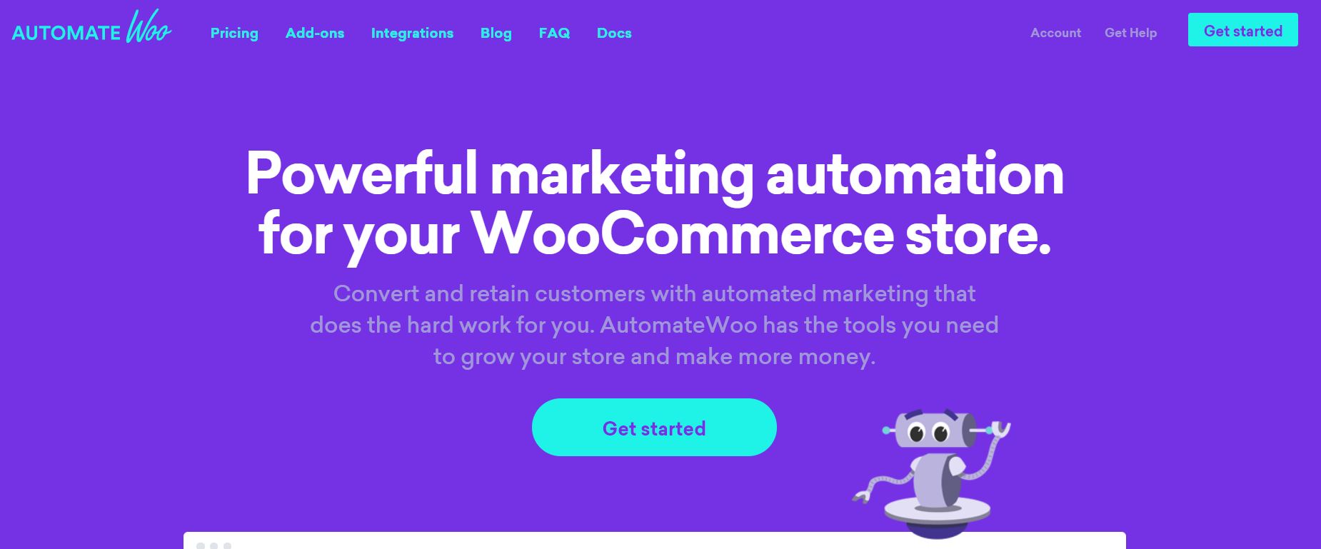 The AutomateWoo homepage