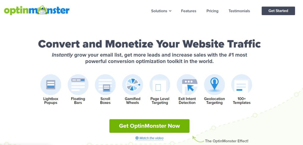 The OptinMonster homepage