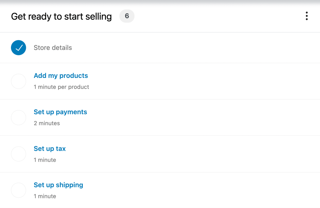 WooCommerce store set-up.