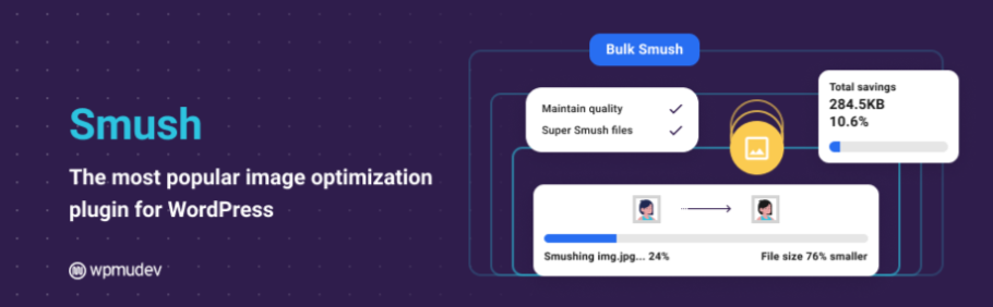 The Smush WordPress image optimization plugin.