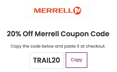 Merrell coupon code