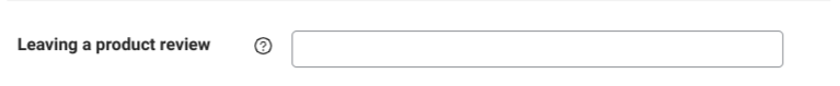 The Leaving a product review field.