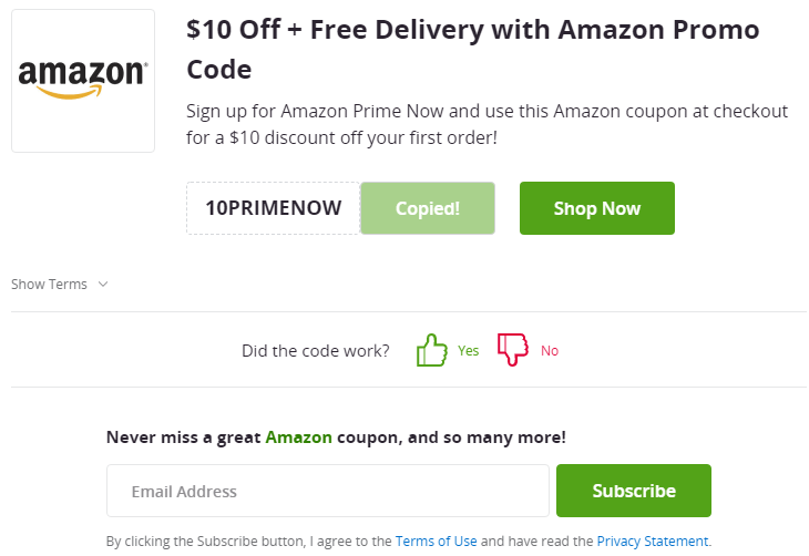 Amazon coupon code