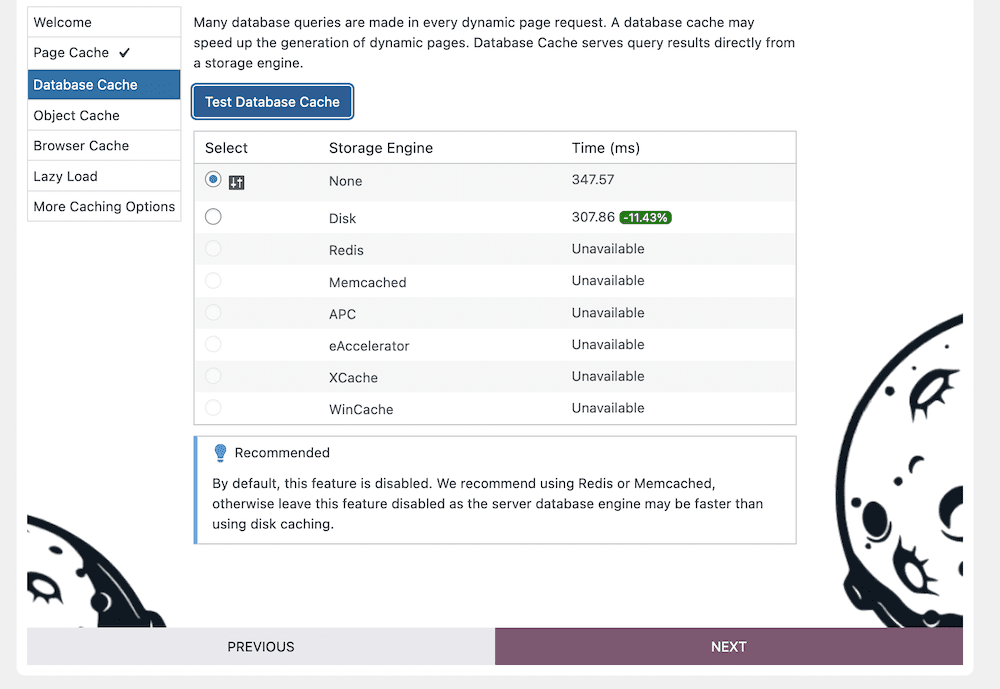 Sekcja Pamięć podręczna bazy danych w Podręczniku konfiguracji W3 Total Cache.