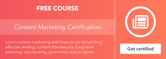 Inicie o curso gratuito de Certificação de Marketing de Conteúdo da HubSpot Academy.