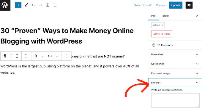 Bir WordPress gönderisine alıntı ekleme