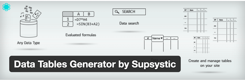 Generator de tabele de date de la Supsystic