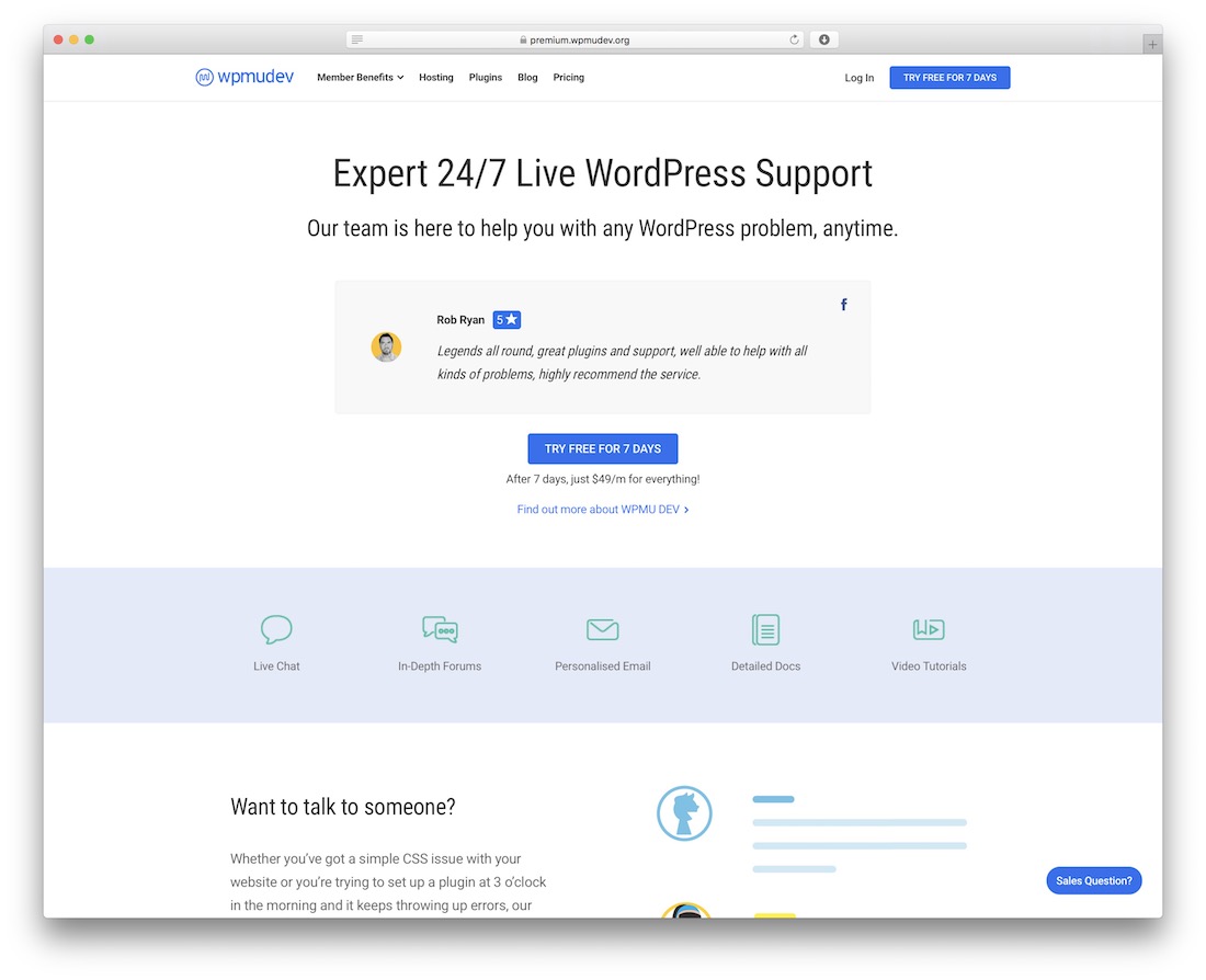 wpmu dev live wordpress suport