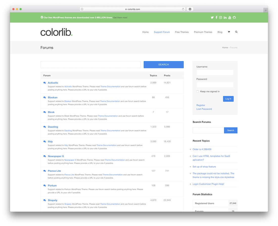 forum colorlib