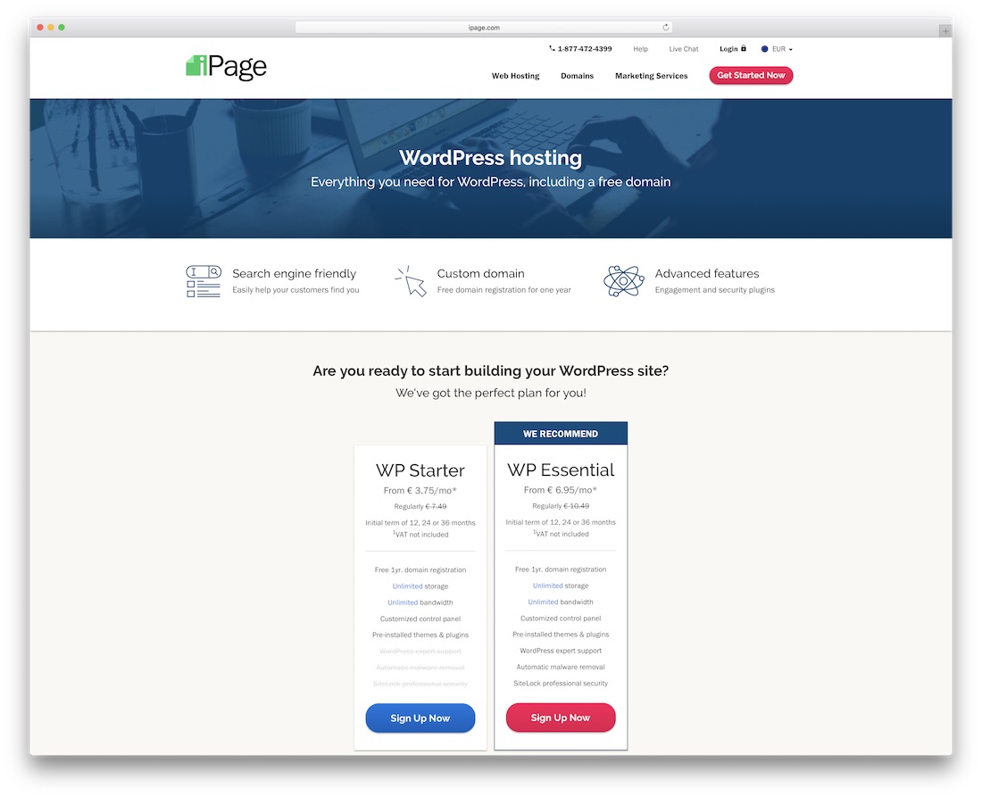 用于 wordpress 的 ipage 廉价托管