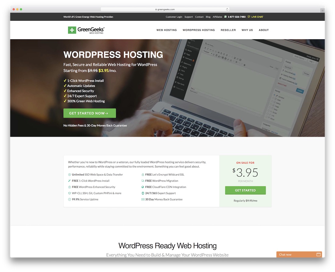 greengeeks 便宜的 wordpress 主机