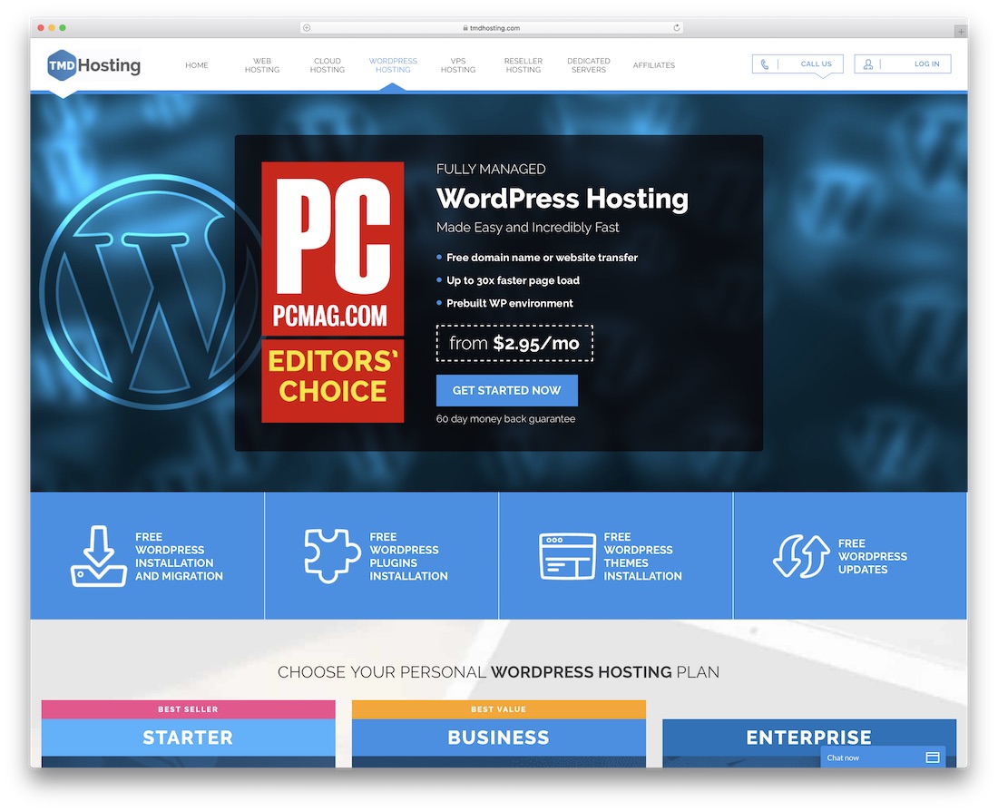 用于 wordpress 的 tmdhosting