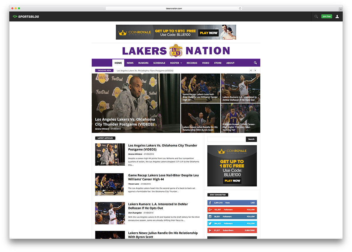 site-ul-web-de-știri-lakersnation-sport-cu-vizual-compozitor