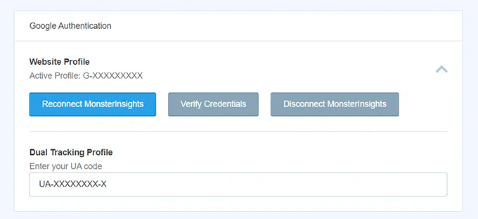 MonsterInsights Dual Tracking GA v4