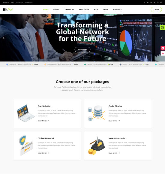 bitpal cryptocurrency wordpress theme