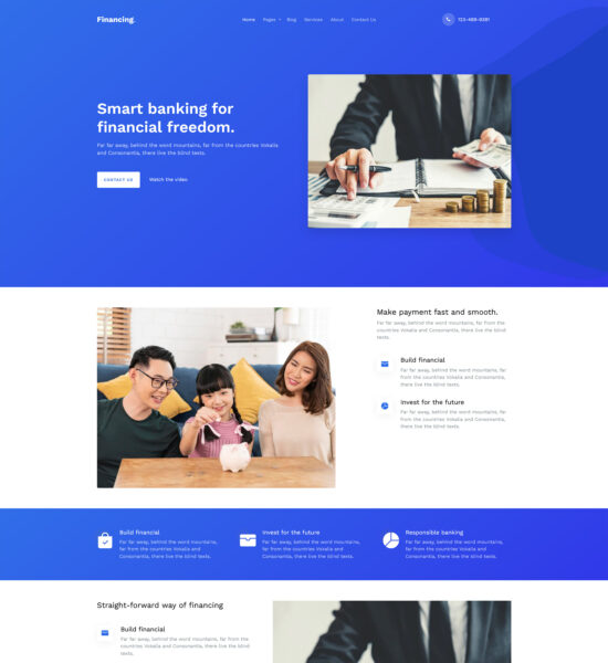 financing free html finance template