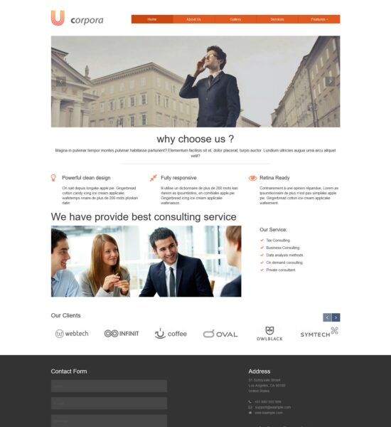 ucorpora free html website template