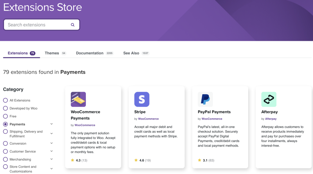 WooCommerce Extensions Store