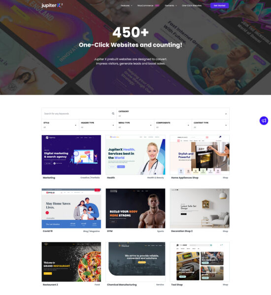 jupiter elementor multi purpose theme