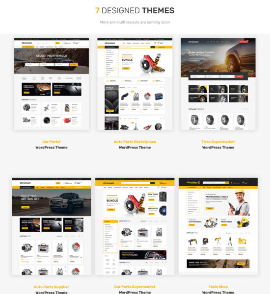 chromium shop wordpress elementor theme