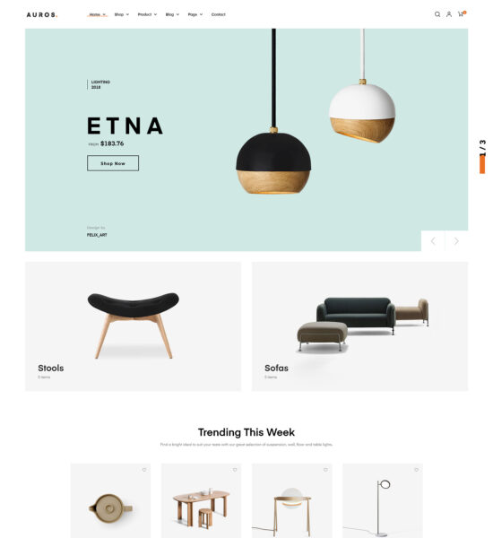 auros furniture elementor woocommerce theme