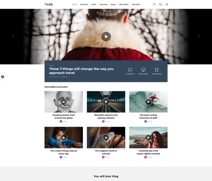 vlog podcast wordpress theme