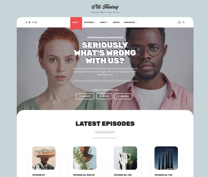 episody podcast audio wordpress theme