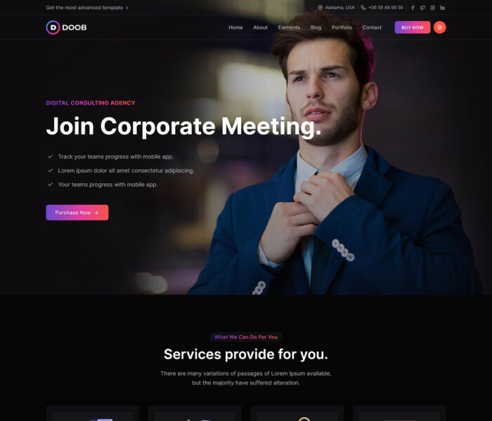 doob business bootstrap template