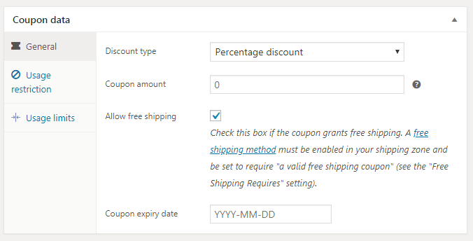 Coupon - Consenti la spedizione gratuita (screenshot)