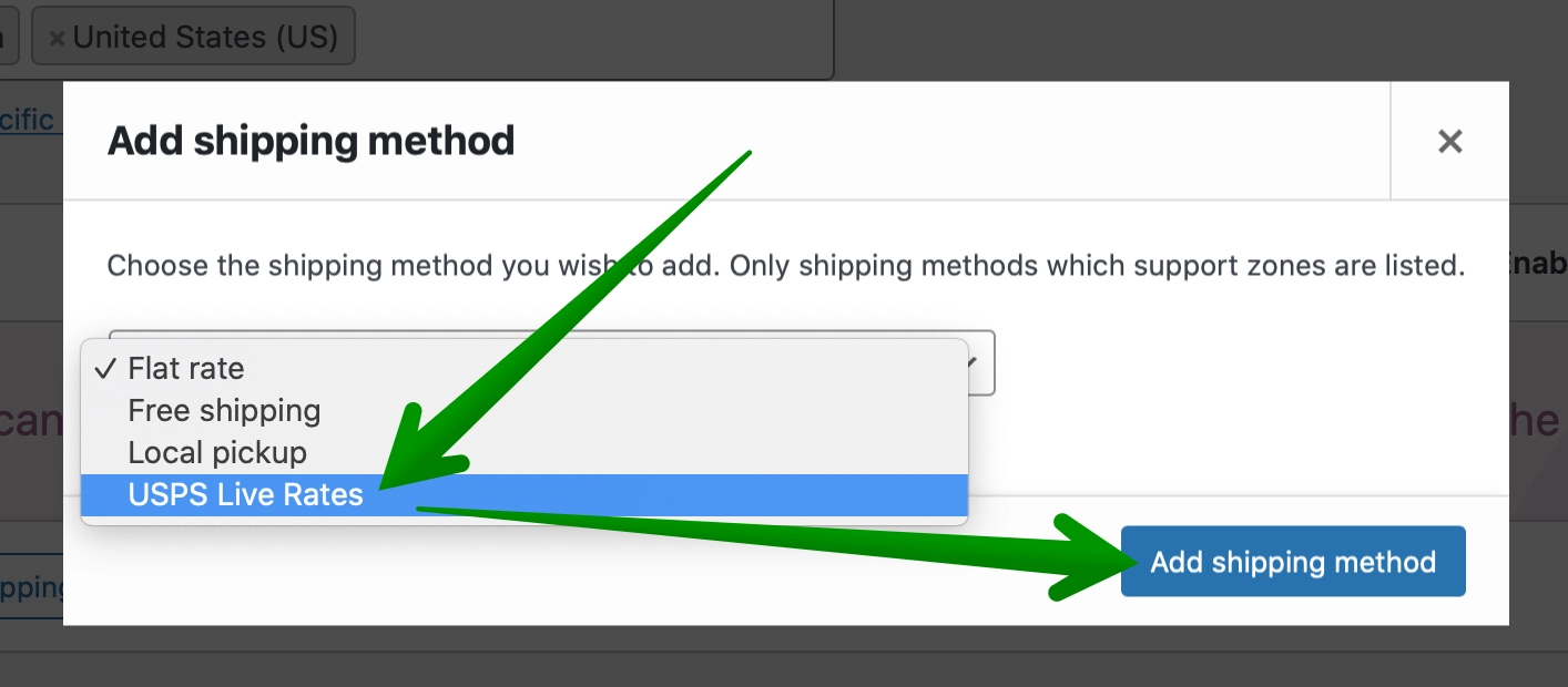 add-the-usps طريقة شحن الأسعار الحية