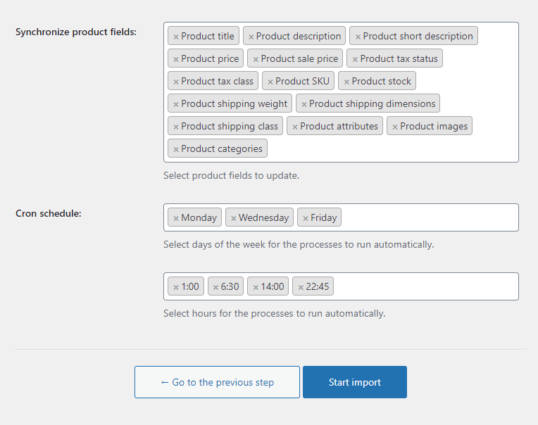 تعيين الفئات والمزامنة في Dropshipping XML WooCommerce