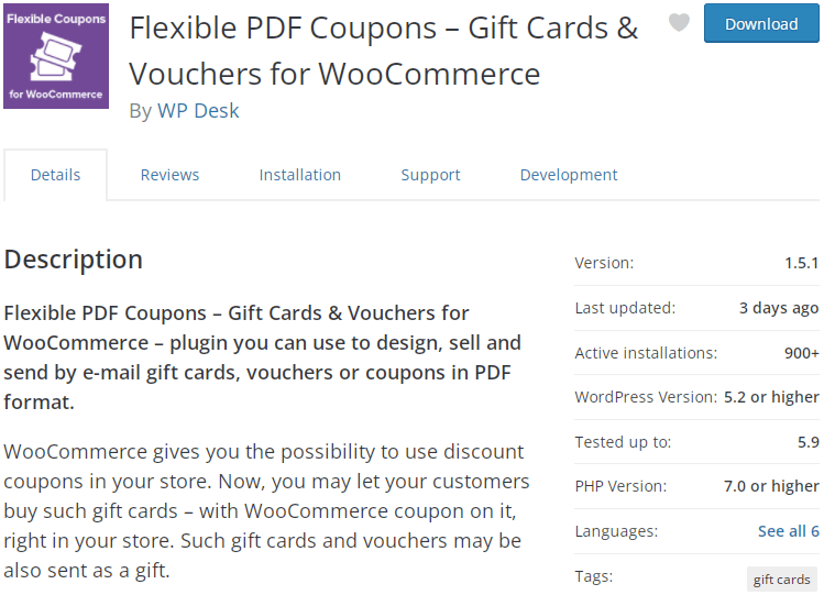 Carduri cadou PDF WooCommerce Black Friday, cupoane și vouchere