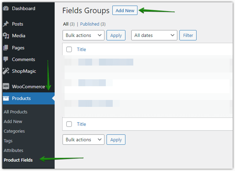 مرن Product Fields البرنامج المساعد