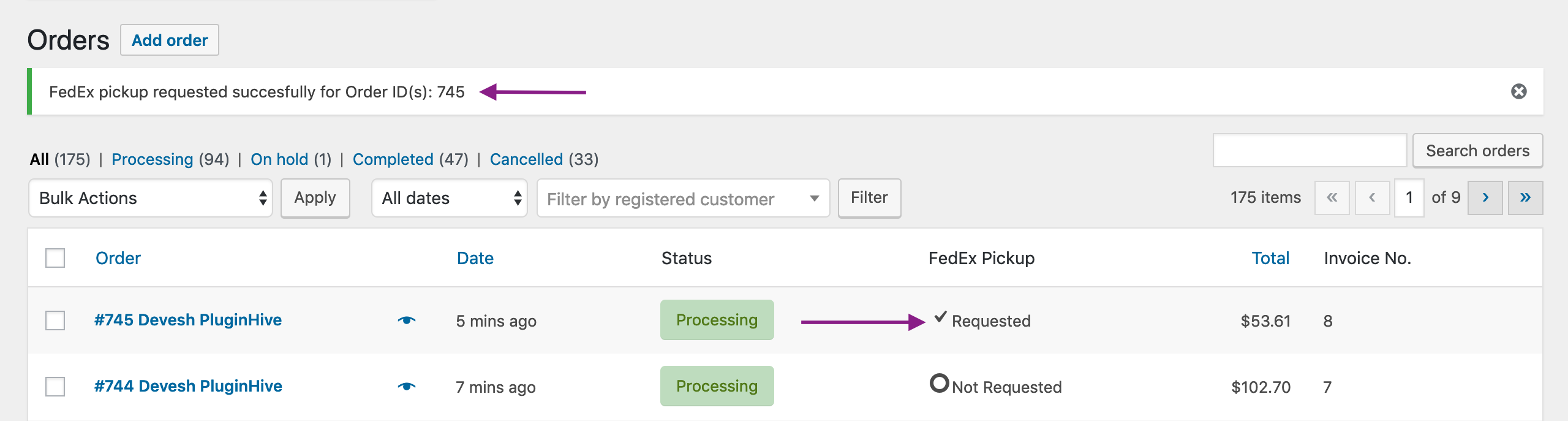 ramassage fedex