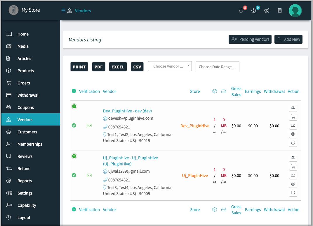 woocommerce ผู้ค้าหลายราย