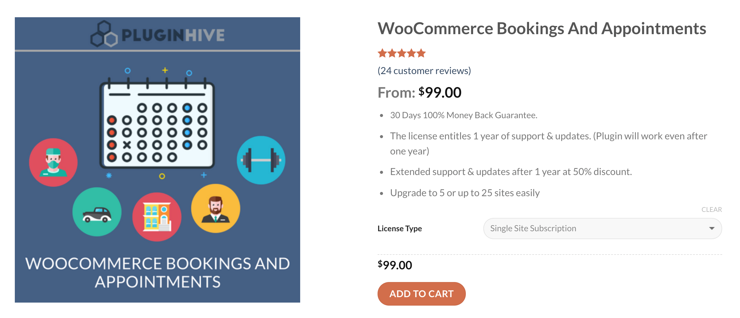 réservations woocommerce