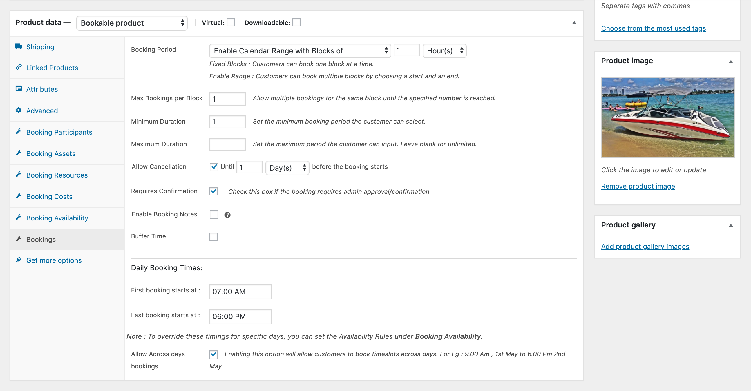 configurações de reservas do woocommerce