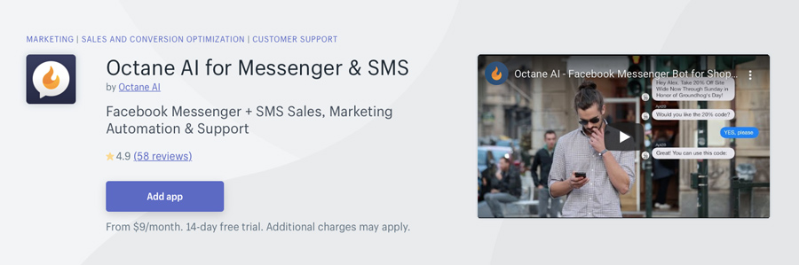 Octane-AI-für-Messenger-SMS