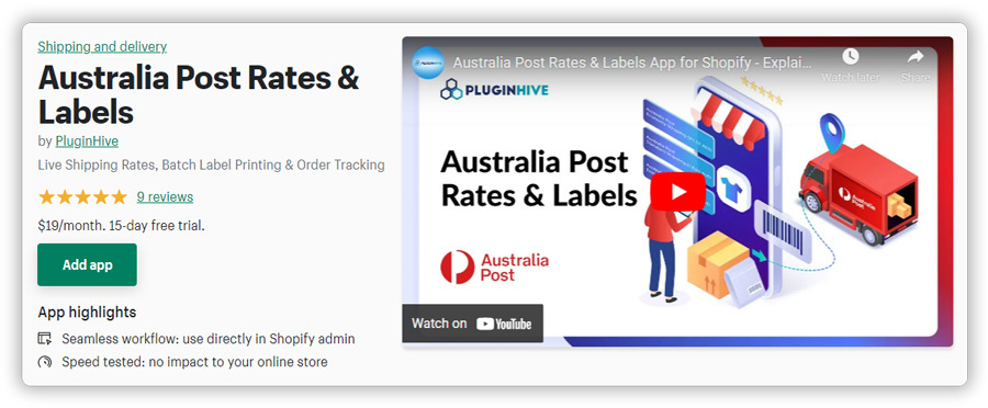 australia post tarifas y etiquetas