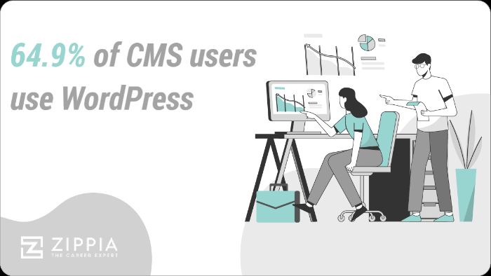 大多数 CMS 用户使用 WordPress。