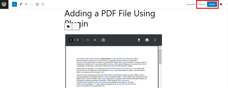 ดูตัวอย่างและเผยแพร่ไฟล์ PDF เพื่อทำให้ใช้งานได้จริง