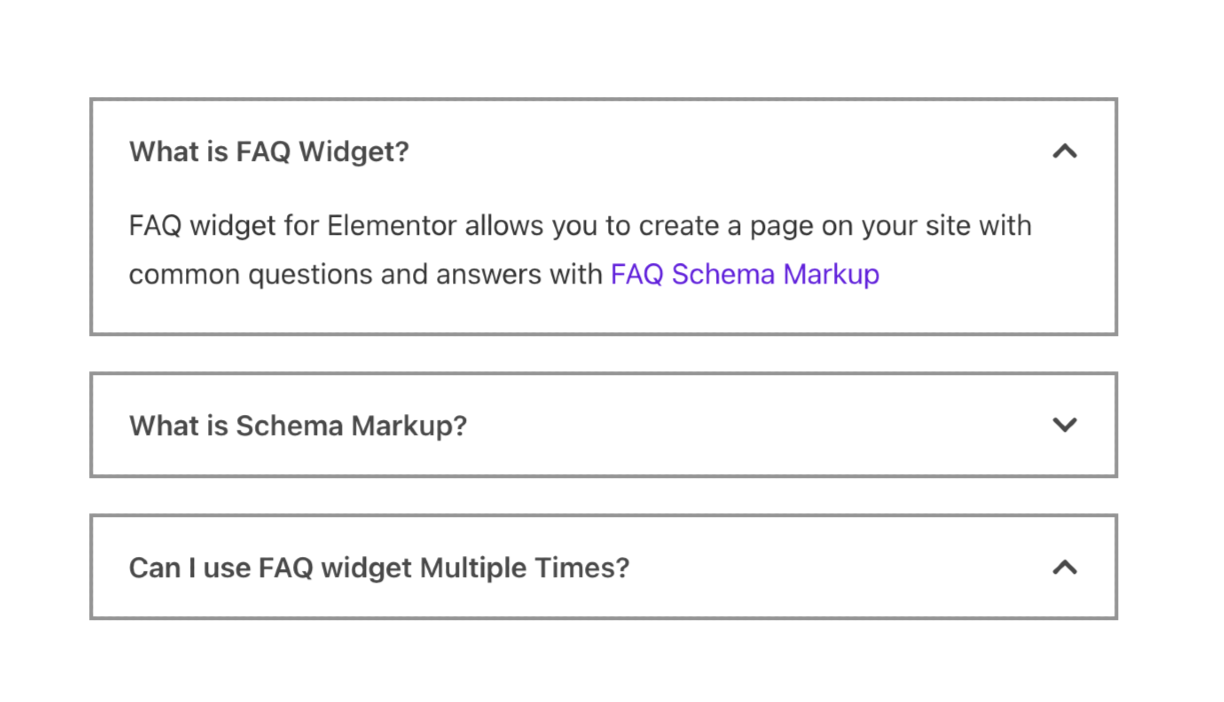 elementor 的常見問題解答小部件