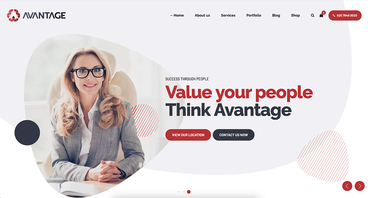 Avantage WordPress Lebensberater-Theme