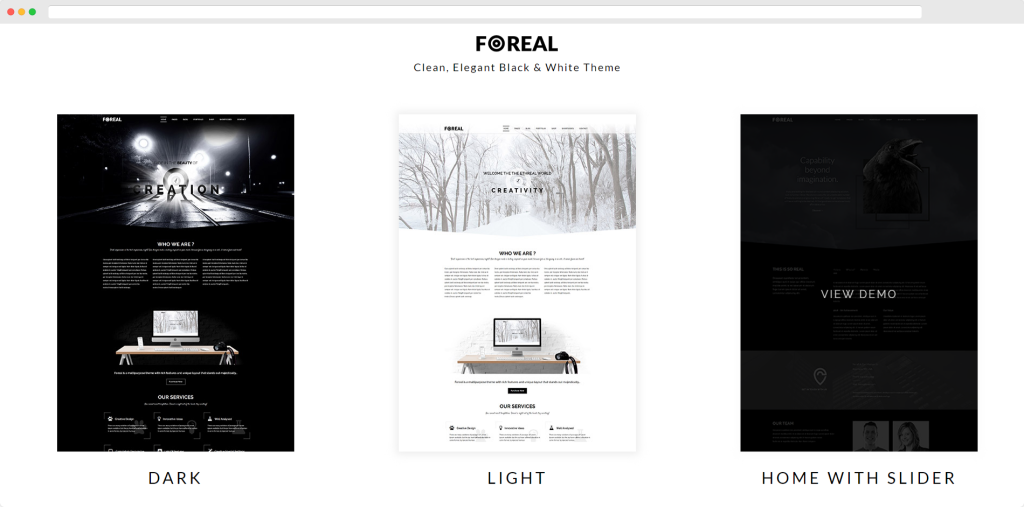 Foreal — reżyser, scenarzysta Motyw WordPress