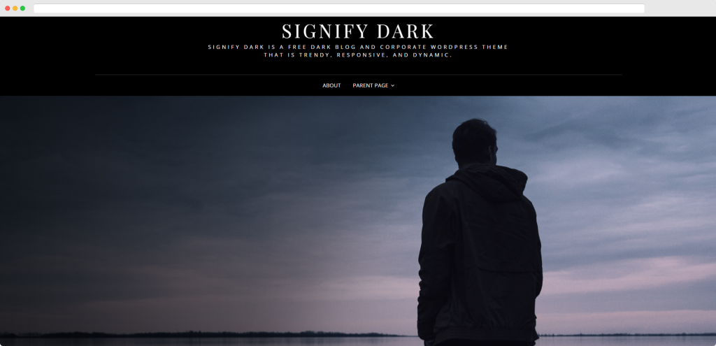 Signify Dark - Tema WordPress gratuito para o modo escuro