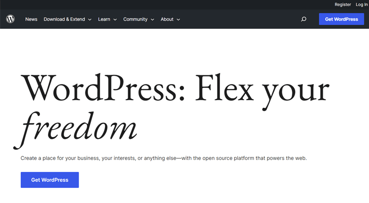 WordPress CMS プラットフォーム