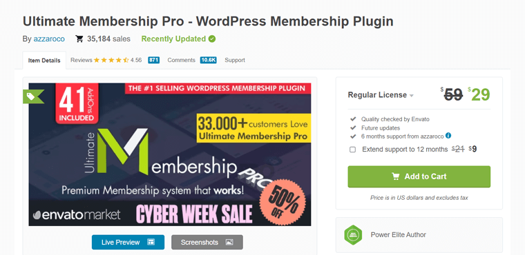 Plugin Ultimate Membership Pro