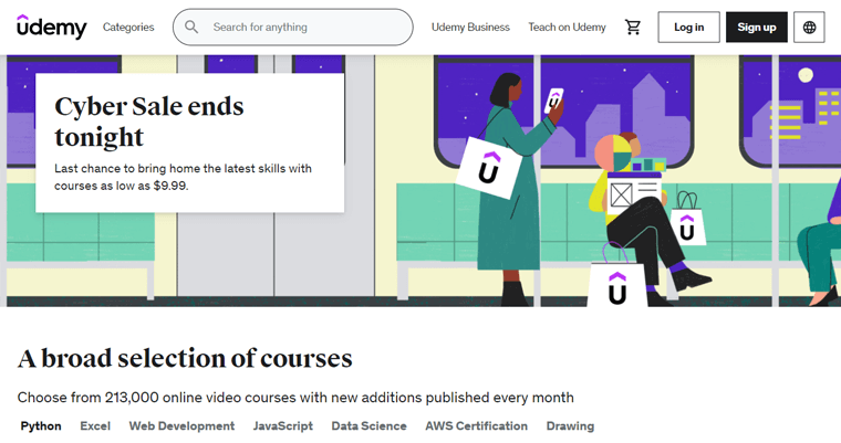 Idées de site Web d'adhésion Udemy