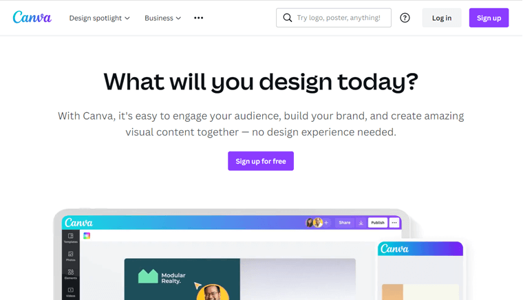 Abbonamento a Canva Design Tool