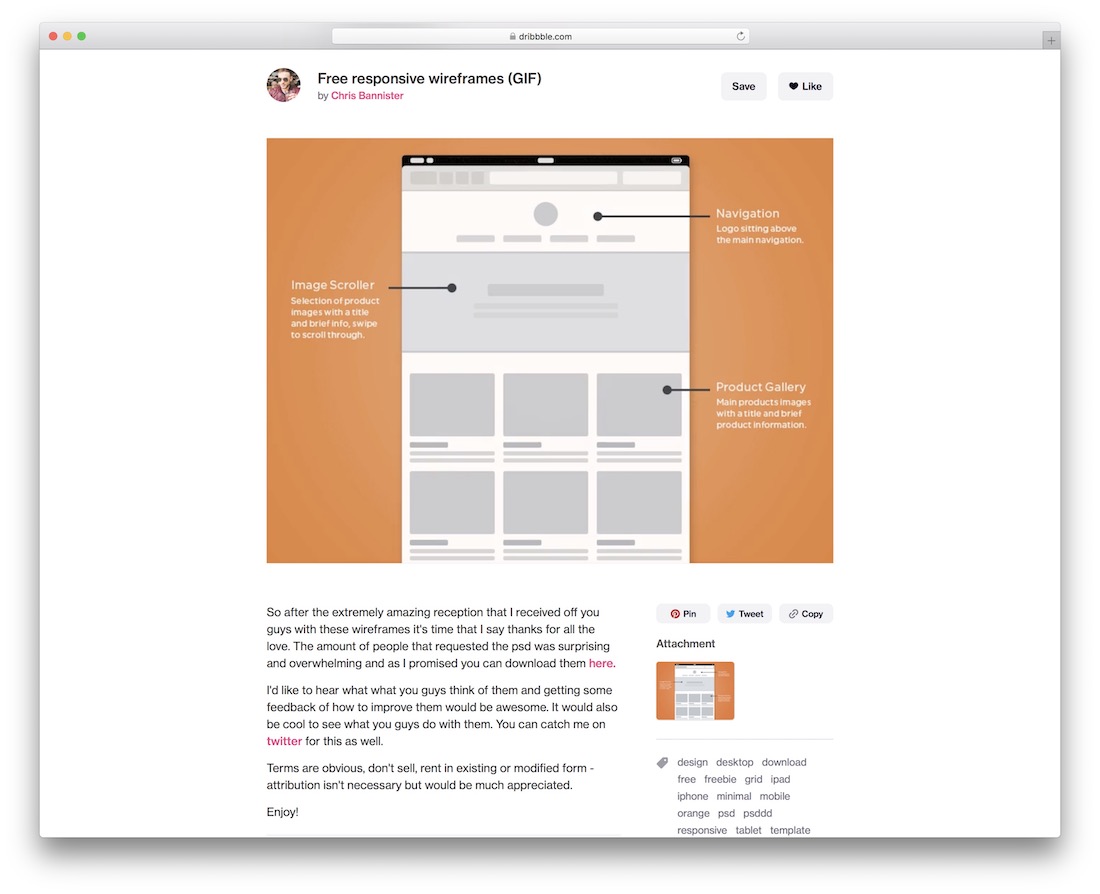 ฟรี wireframes ที่ตอบสนอง gif